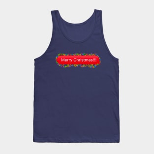 Merry Christmas Chat Bubble with Christmas Lights (Celebration Message) Tank Top